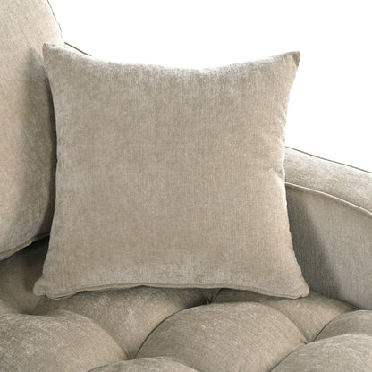 Canapé-lit méridienne en chenille, canapé rembourré avec dossier capitonné et 2 coussins amovibles pour salon