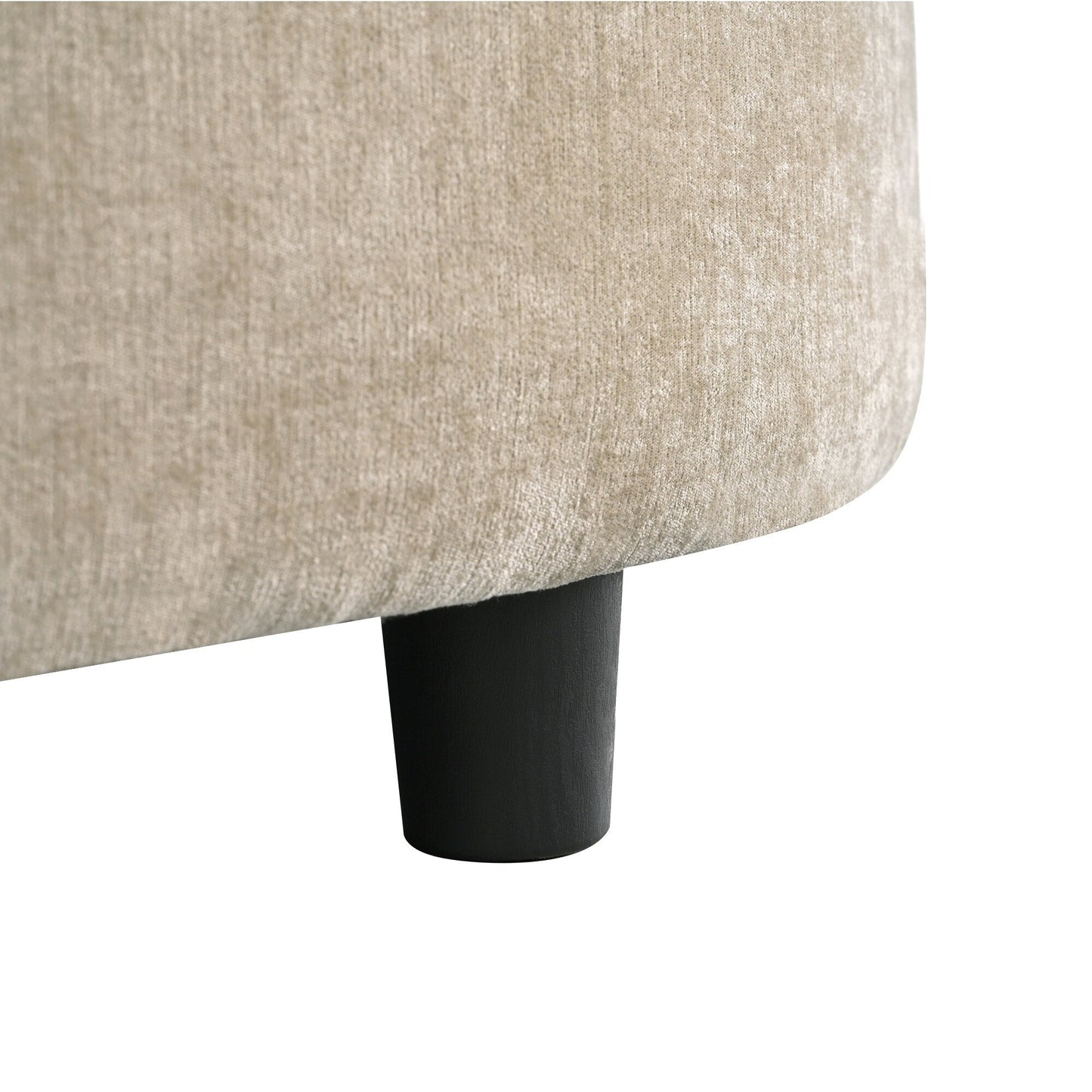 Canapé-lit méridienne en chenille, canapé rembourré avec dossier capitonné et 2 coussins amovibles pour salon