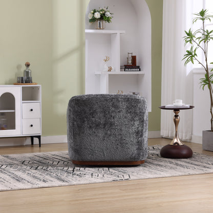 Fauteuil pivotant en chenille, canapé d'appoint confortable à 360 degrés pour salon, chambre et bureau avec coussin amovible