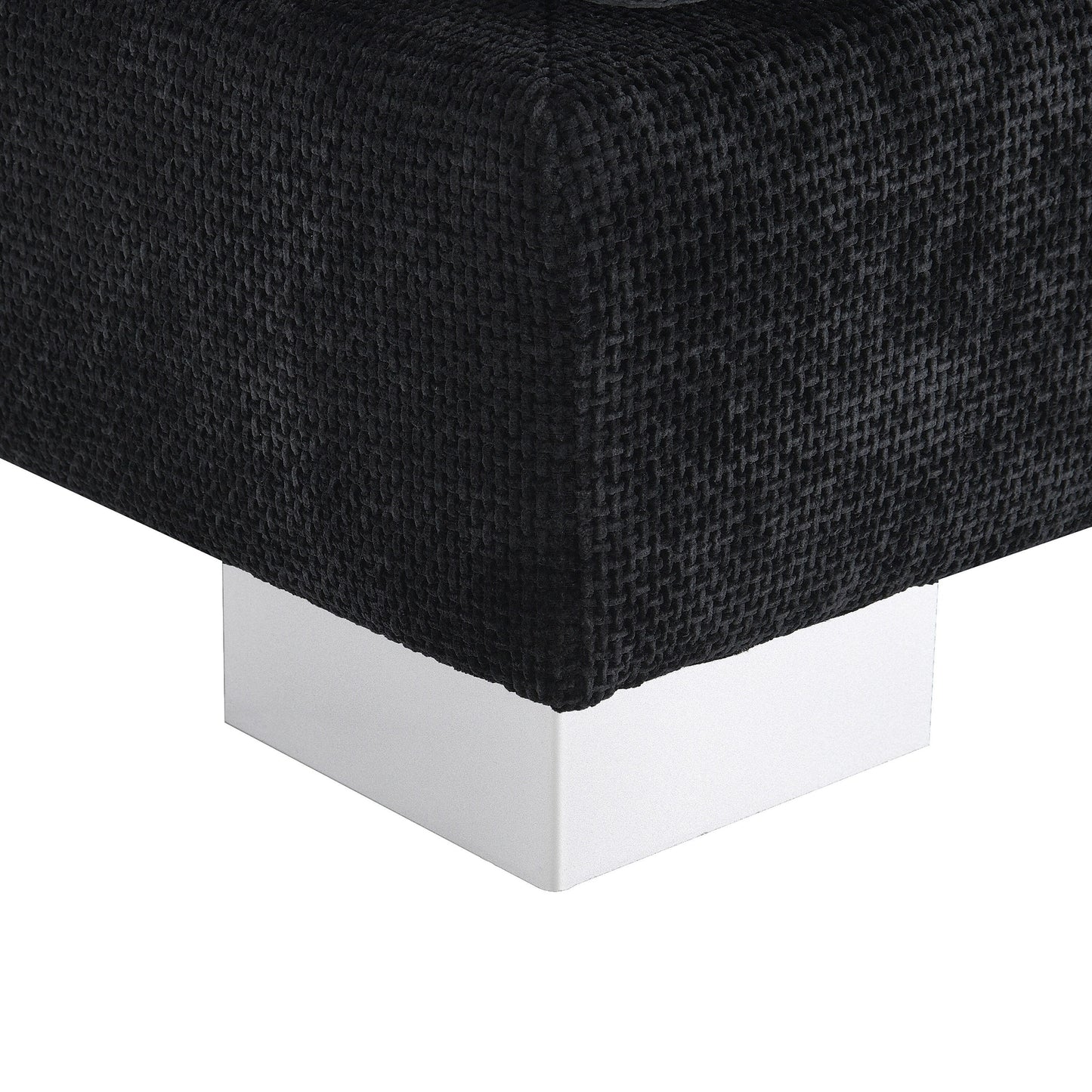 Canapé d'angle Cloud, ensemble de canapé de luxe en forme de L avec 2 coussins offerts, mobilier d'intérieur 4 places en chenille avec méridienne surdimensionnée