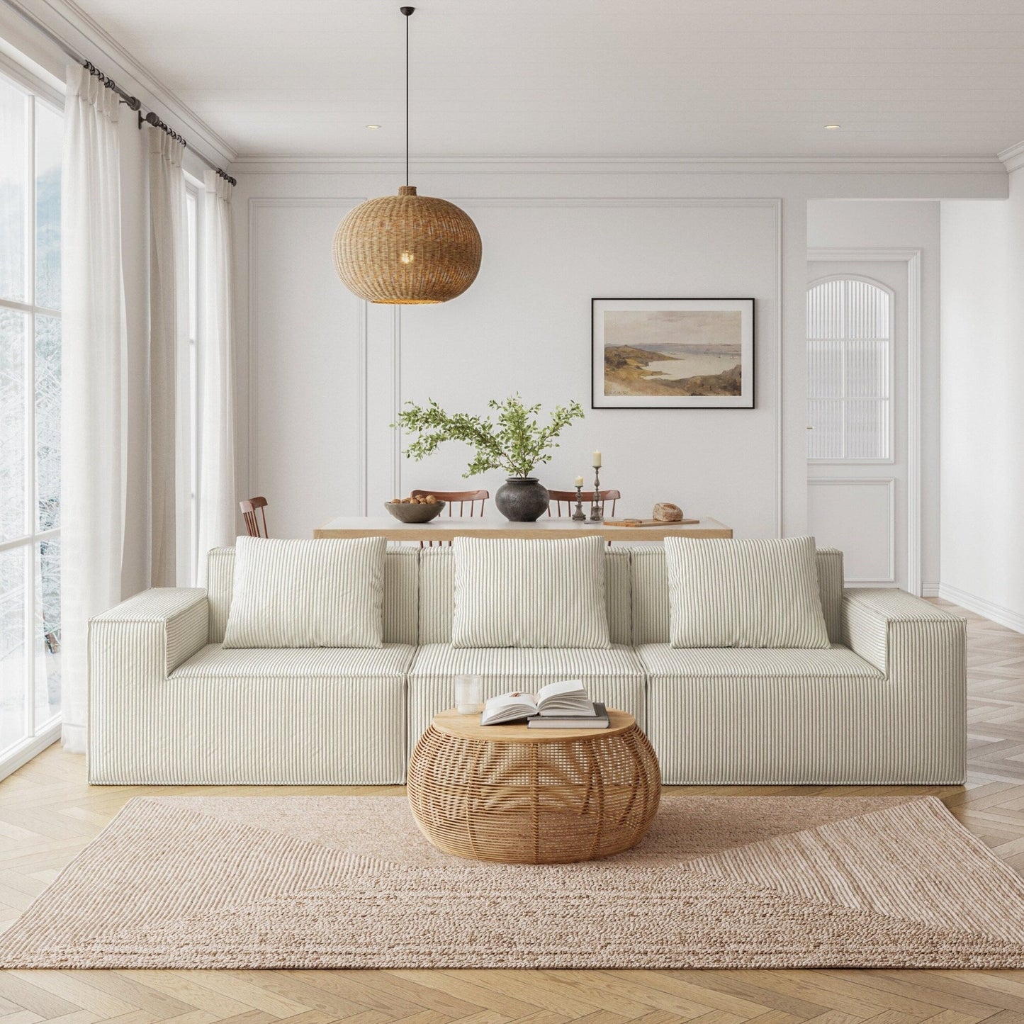 Canapé-lit convertible en bloc de tofu