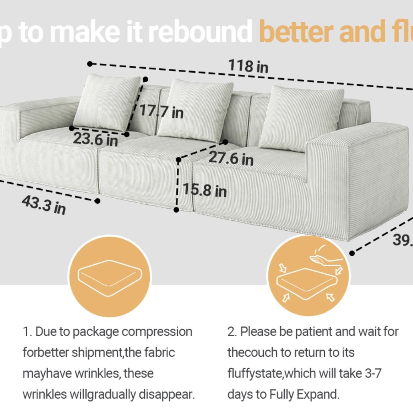 Canapé-lit convertible en bloc de tofu