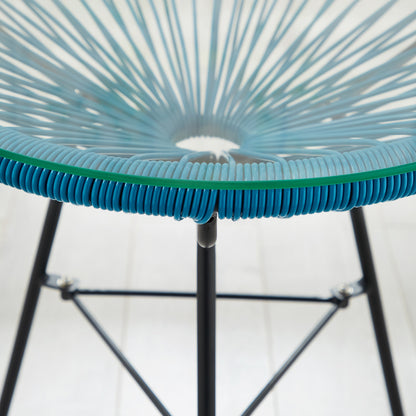 Ensemble bistro moderne en osier 3 pièces Corvus Sarcelles Acapulco