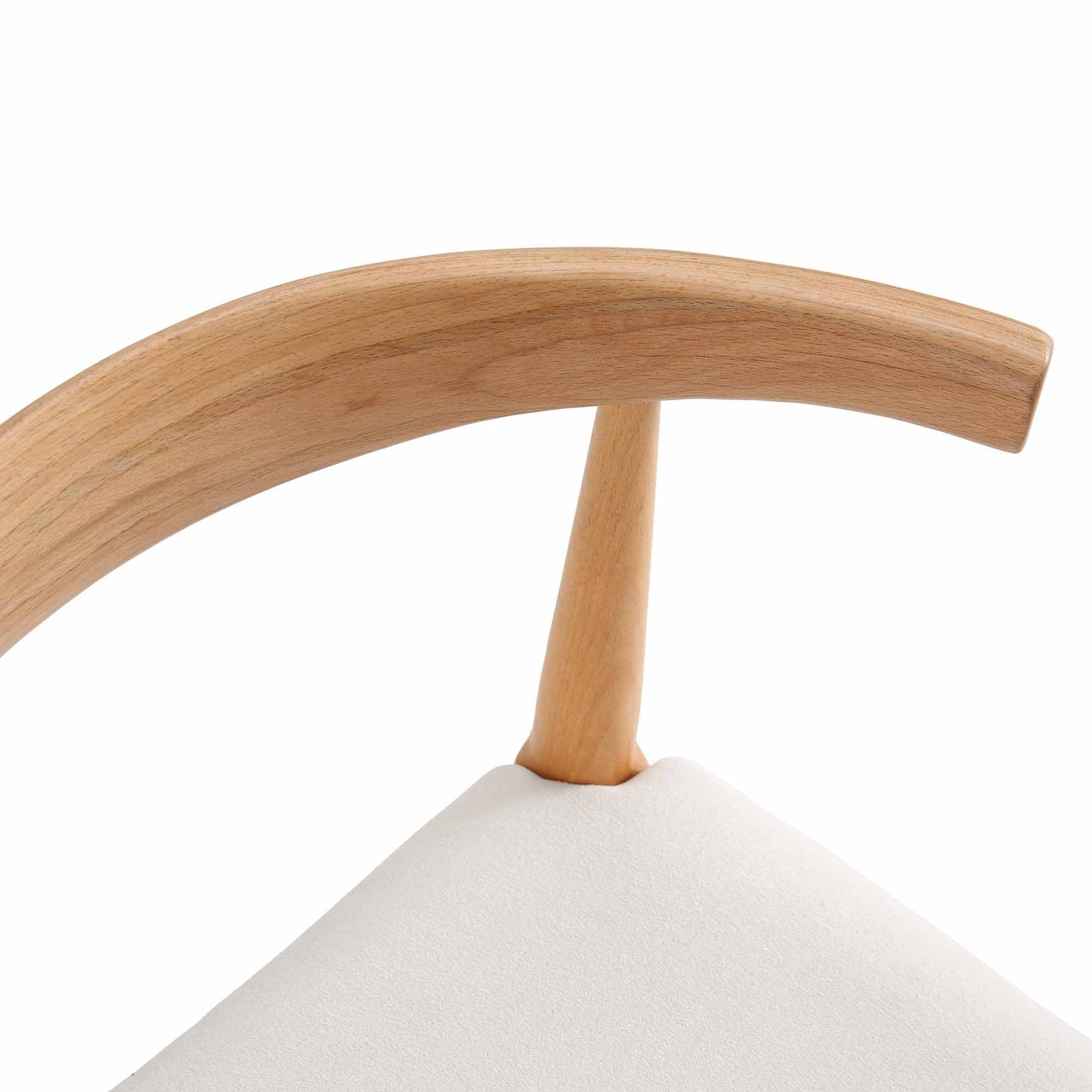 Ensemble de 2 chaises de salle à manger Arley en bois de hêtre, naturel et beige