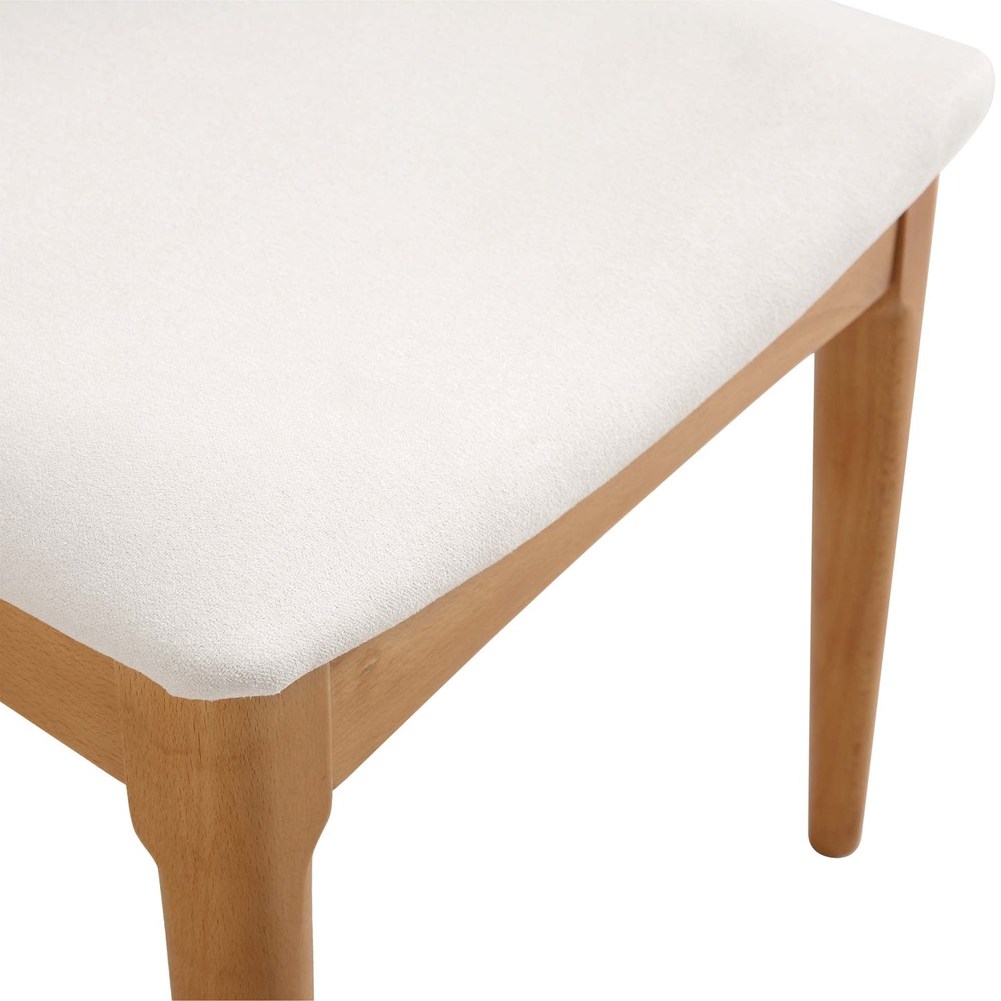 Ensemble de 2 chaises de salle à manger Arley en bois de hêtre, naturel et beige