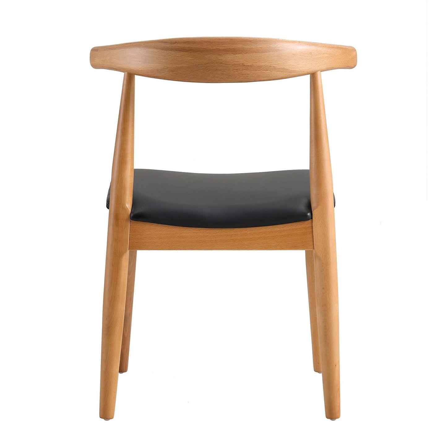 Ensemble de 2 chaises de salle à manger Arley en bois de hêtre, naturel et noir