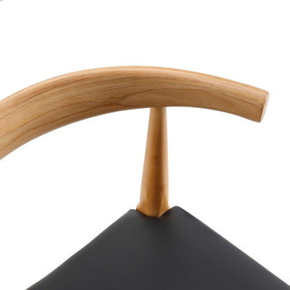 Ensemble de 2 chaises de salle à manger Arley en bois de hêtre, naturel et noir