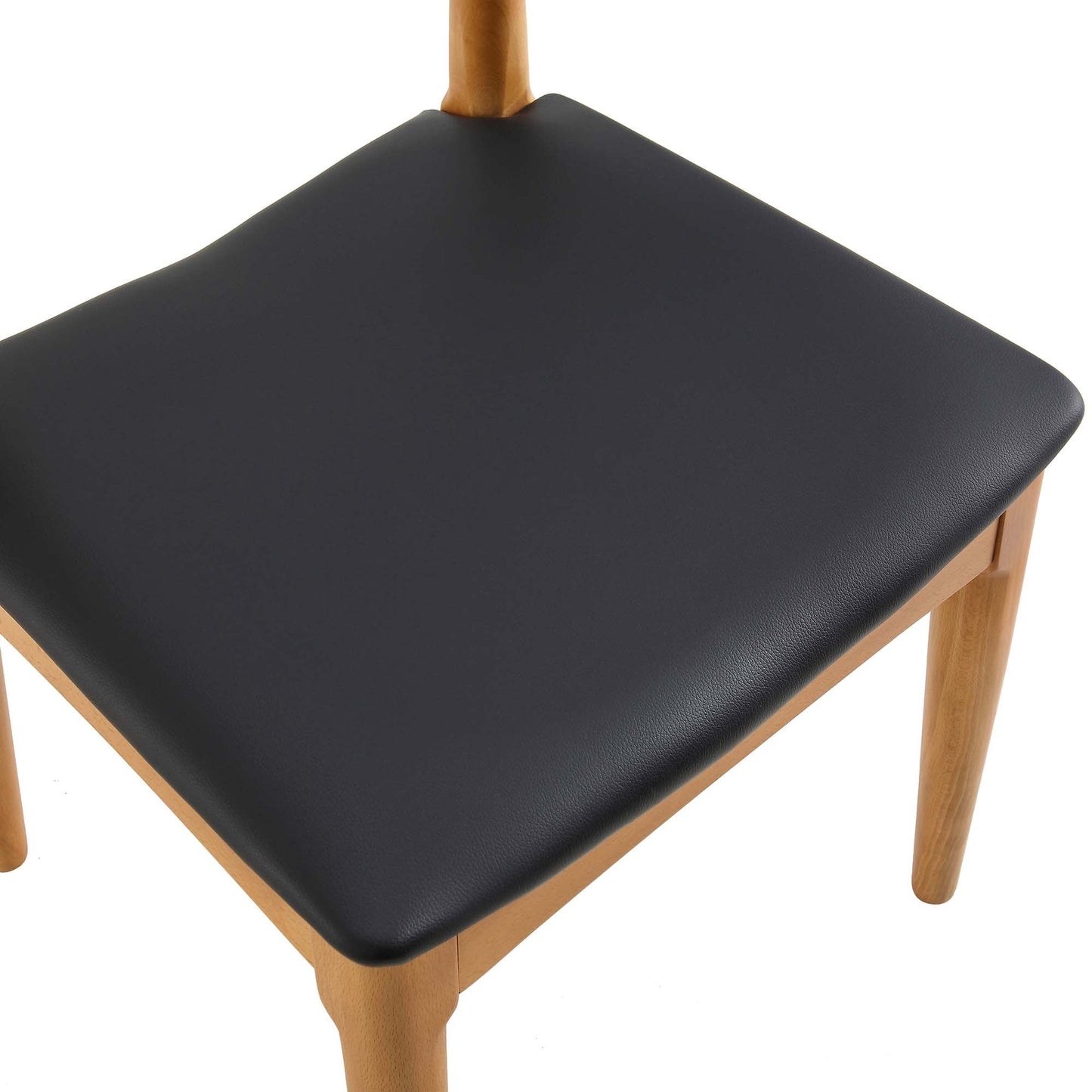 Ensemble de 2 chaises de salle à manger Arley en bois de hêtre, naturel et noir