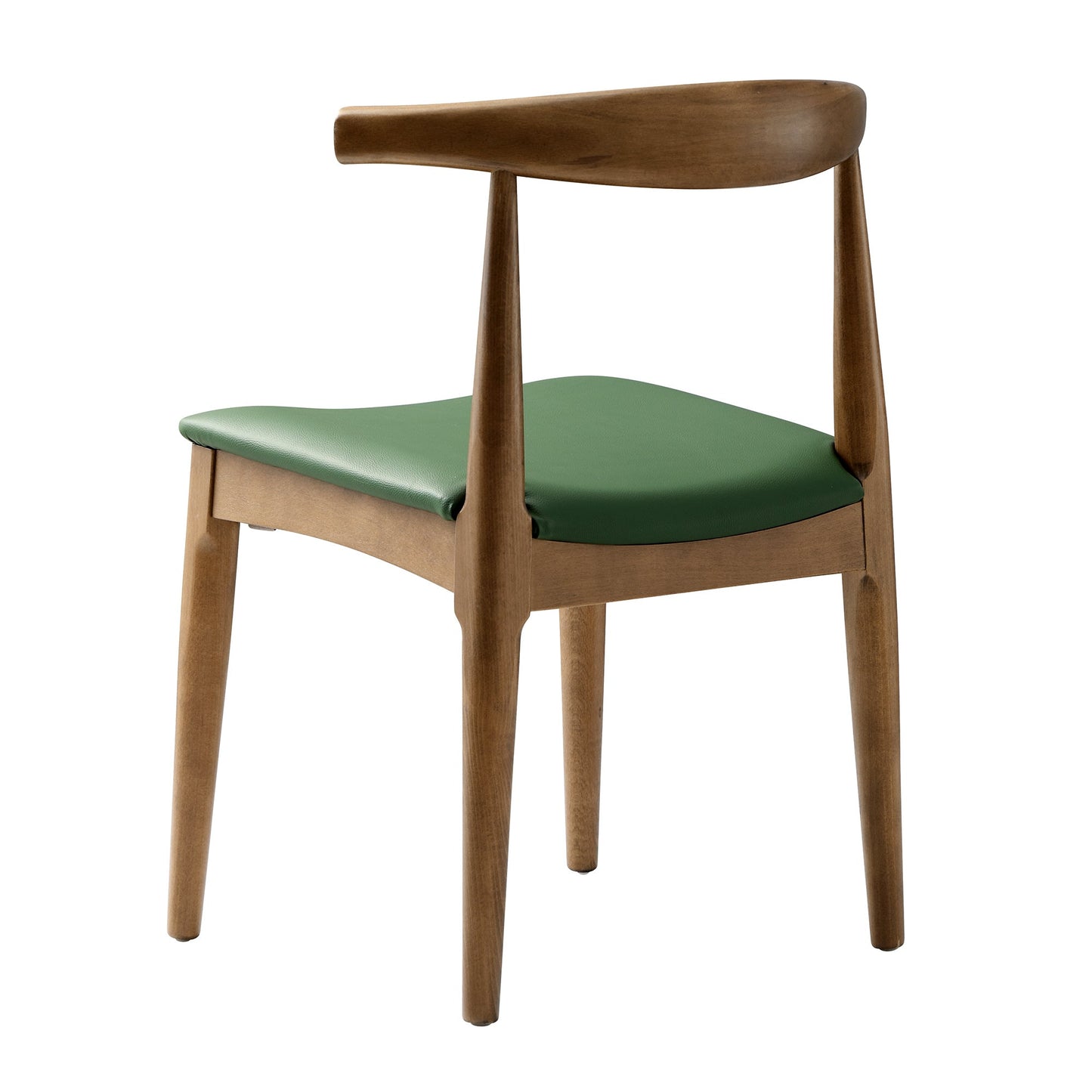 Ensemble de 2 chaises de salle à manger Arley en hêtre, noyer clair et vert olive