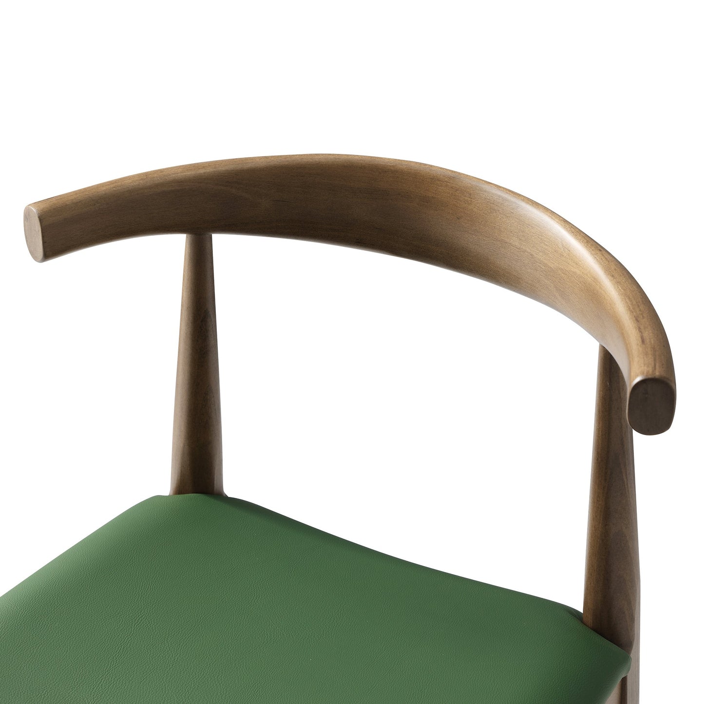 Ensemble de 2 chaises de salle à manger Arley en hêtre, noyer clair et vert olive