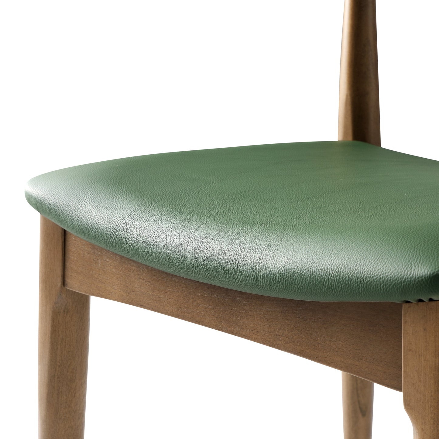 Ensemble de 2 chaises de salle à manger Arley en hêtre, noyer clair et vert olive