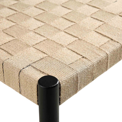 Ensemble de 2 chaises de salle à manger Ditton en bois d'orme et jute, noir