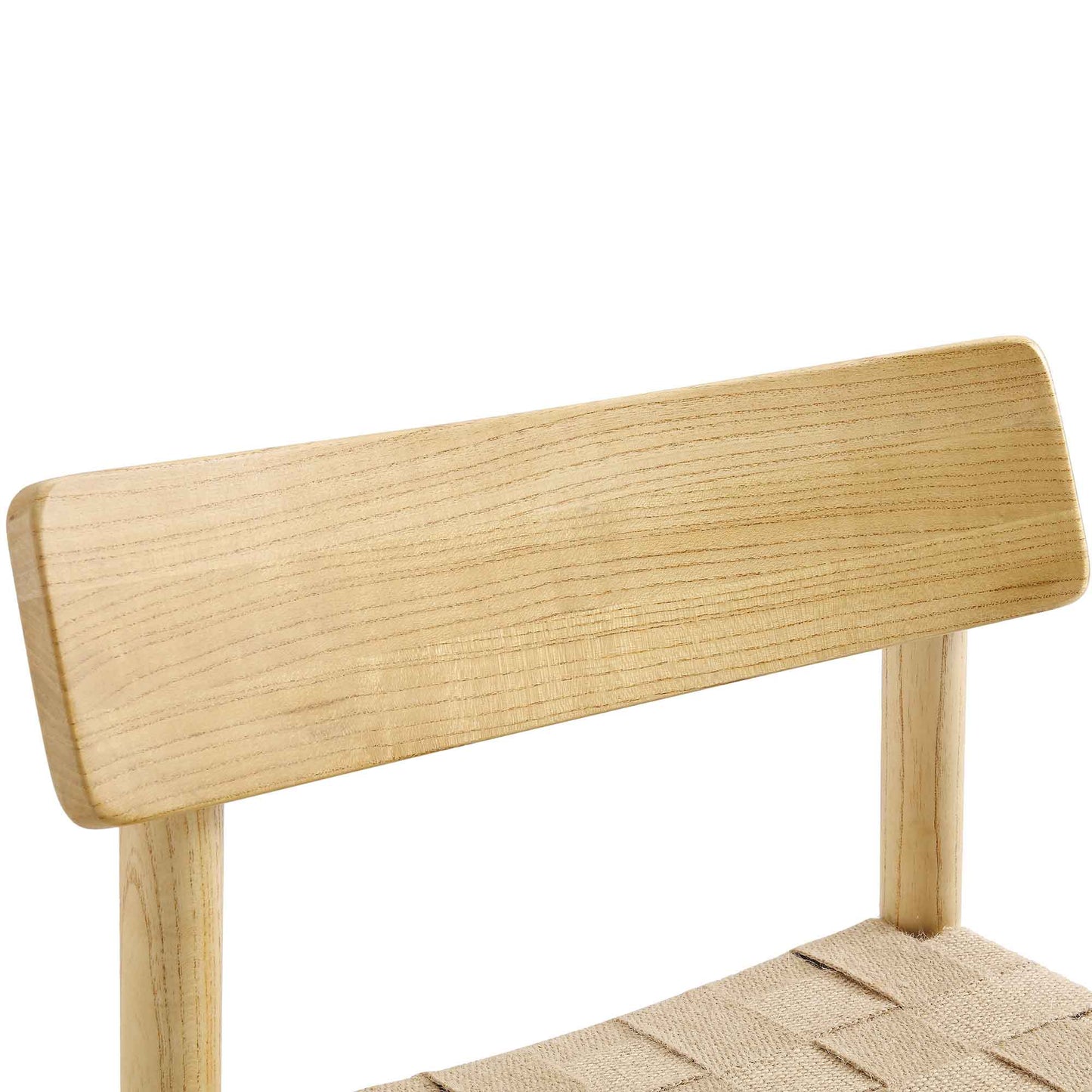 Ensemble de 2 chaises de salle à manger Ditton en bois d'orme et jute, couleur naturelle