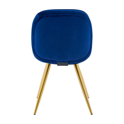 Lot de 2 chaises de salle à manger Cosford à motif diamant (velours bleu)