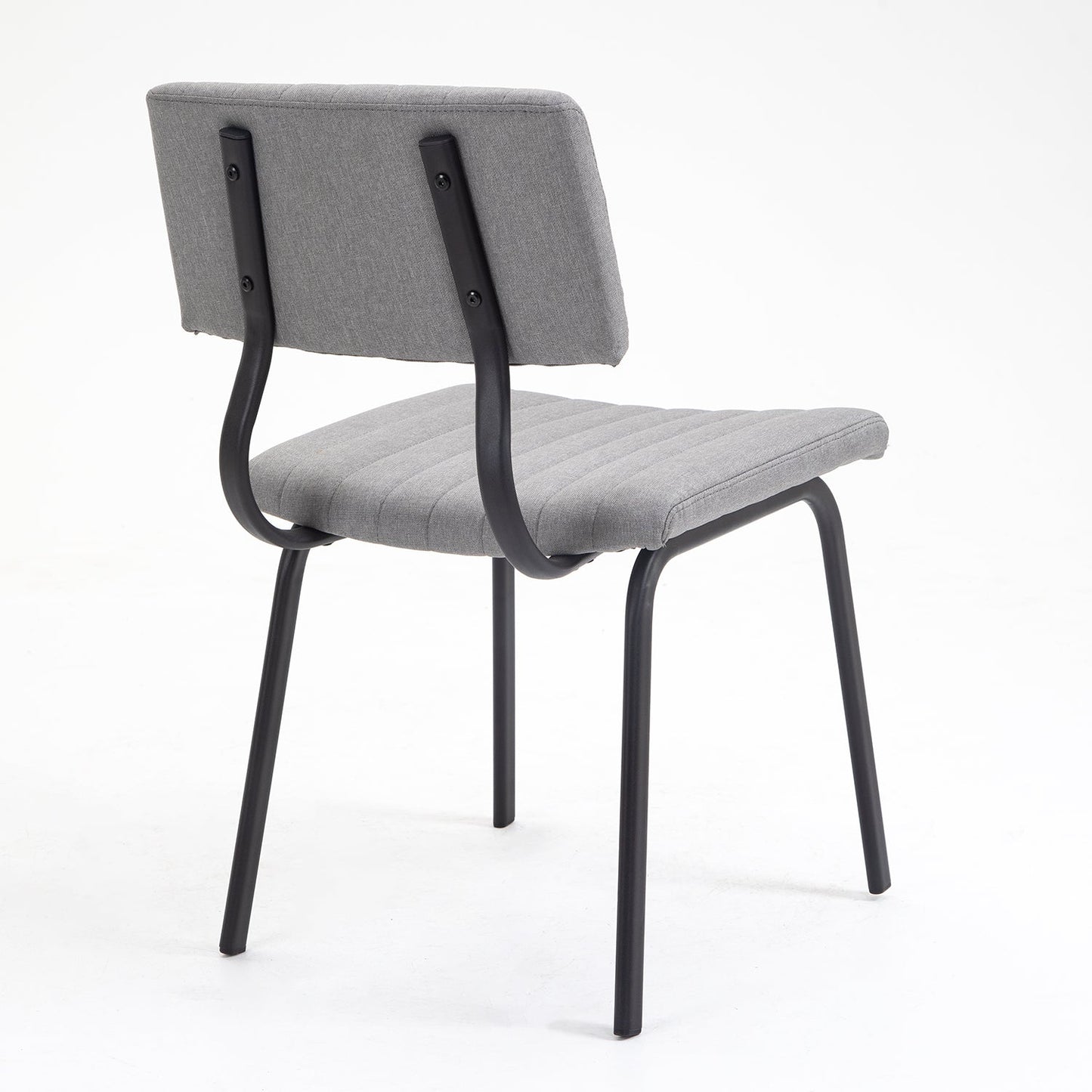 Ensemble de 2 chaises de salle à manger cannelées Charlecote (lin gris clair)