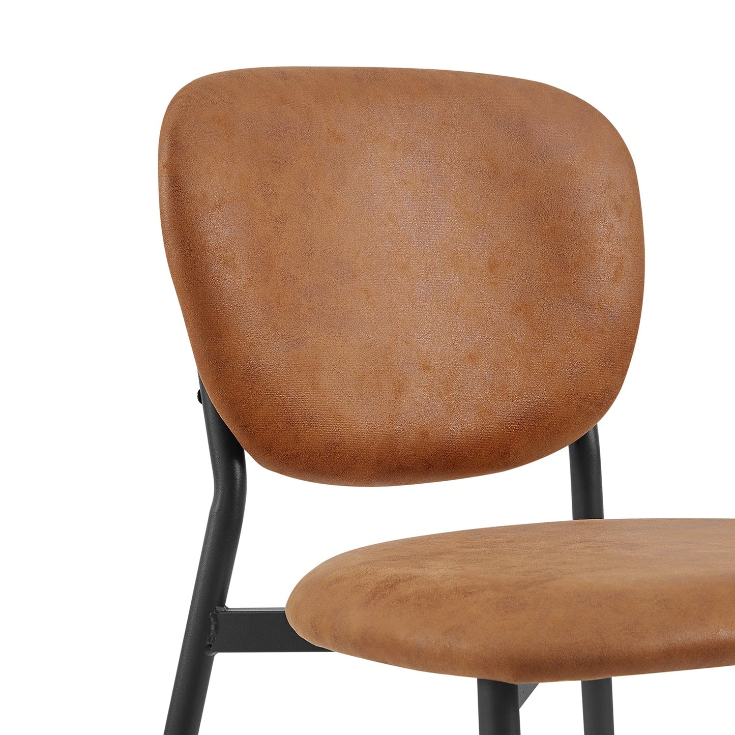 Lot de 2 chaises de salle à manger Kelmarsh en cuir vegan couleur cognac