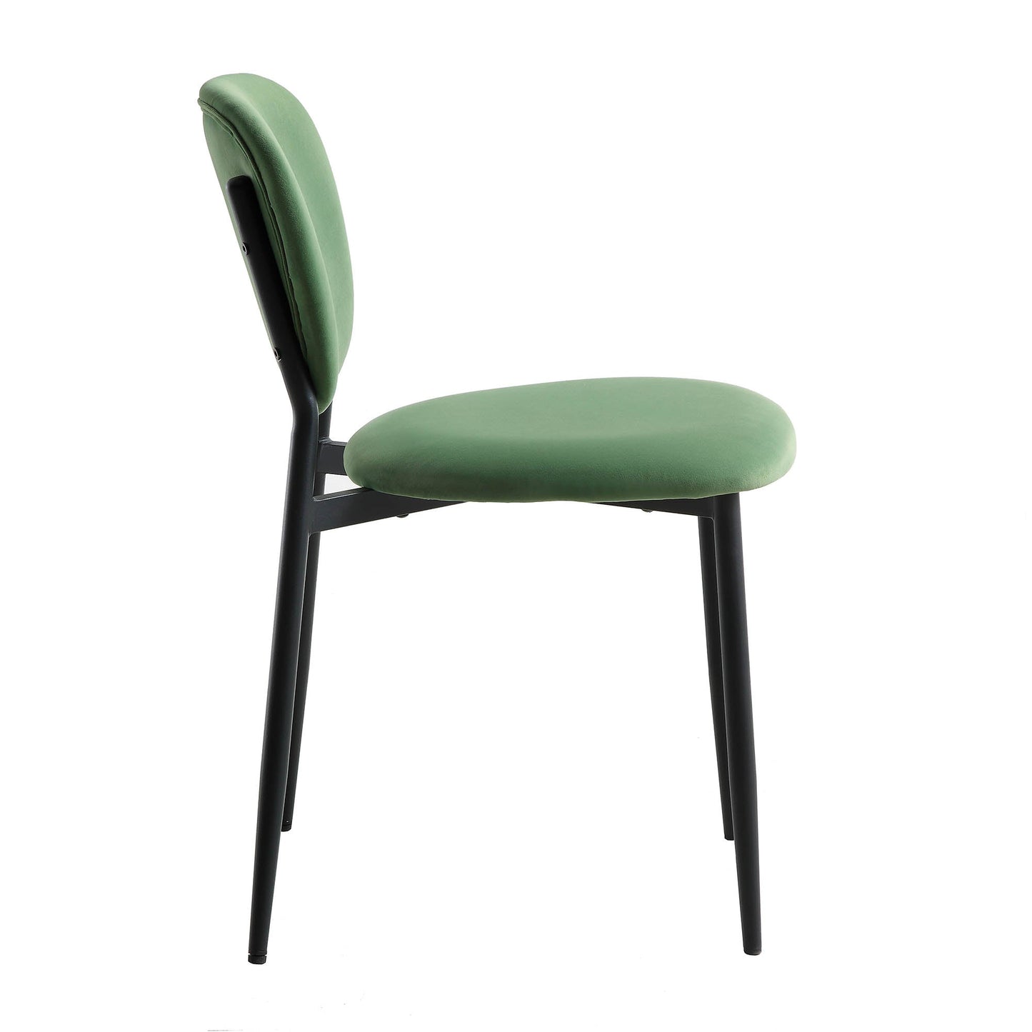Ensemble de 2 chaises de salle à manger rembourrées en velours vert gazon Kelmarsh