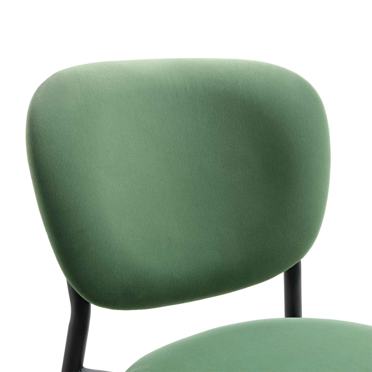 Ensemble de 2 chaises de salle à manger rembourrées en velours vert gazon Kelmarsh