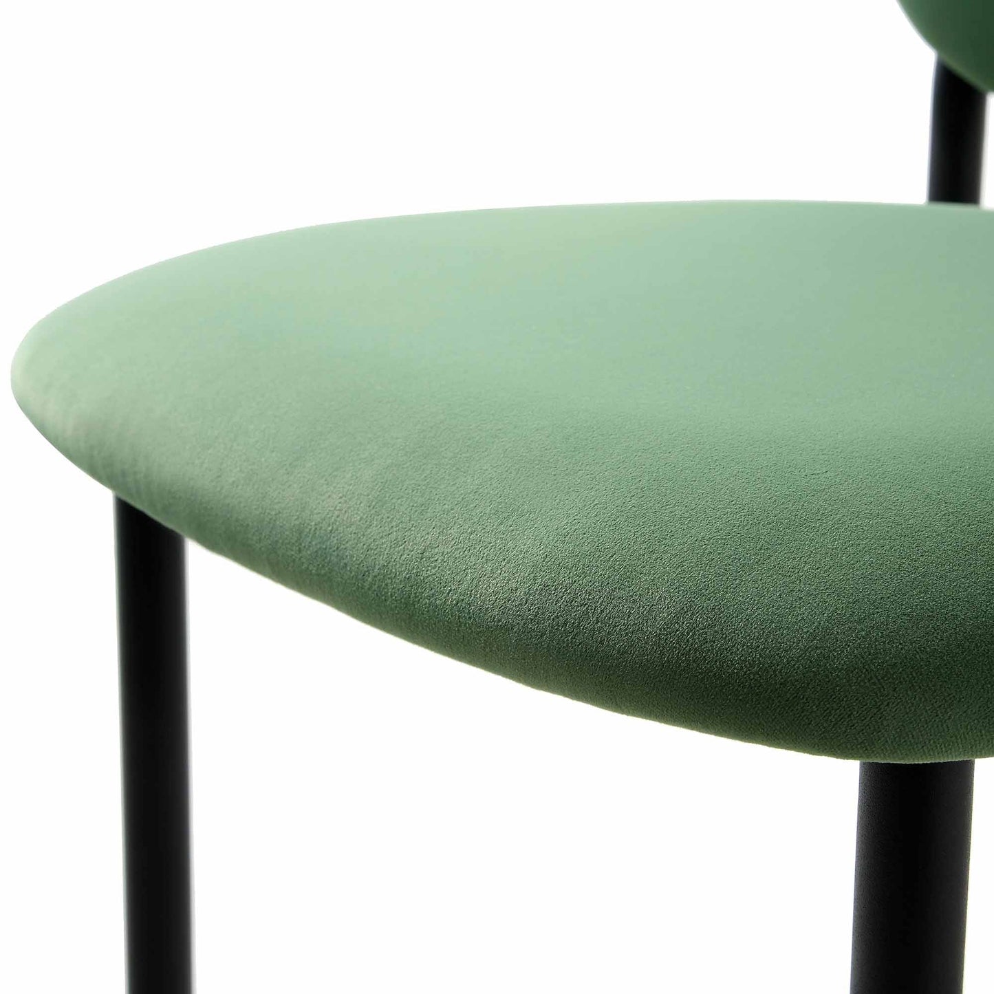 Ensemble de 2 chaises de salle à manger rembourrées en velours vert gazon Kelmarsh