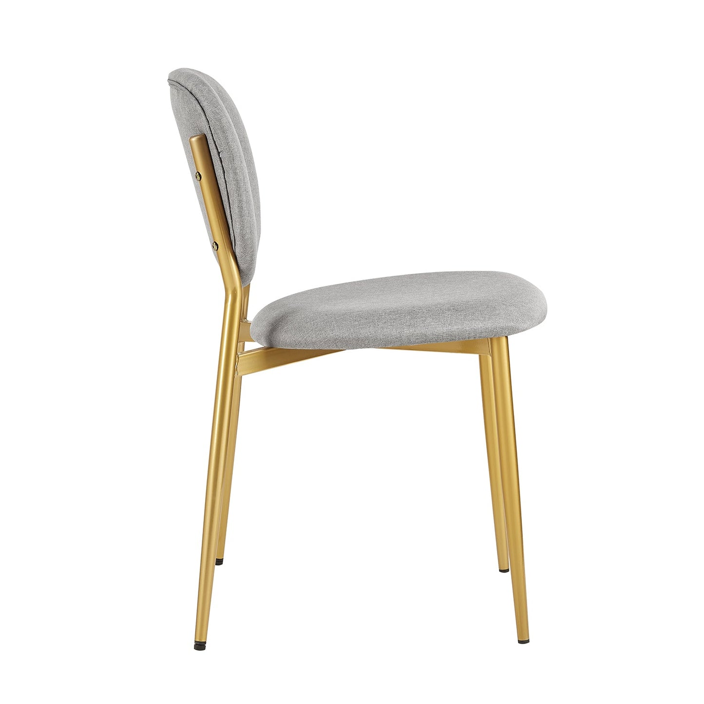 Ensemble de 2 chaises de salle à manger rembourrées en tissu gris clair Kelmarsh