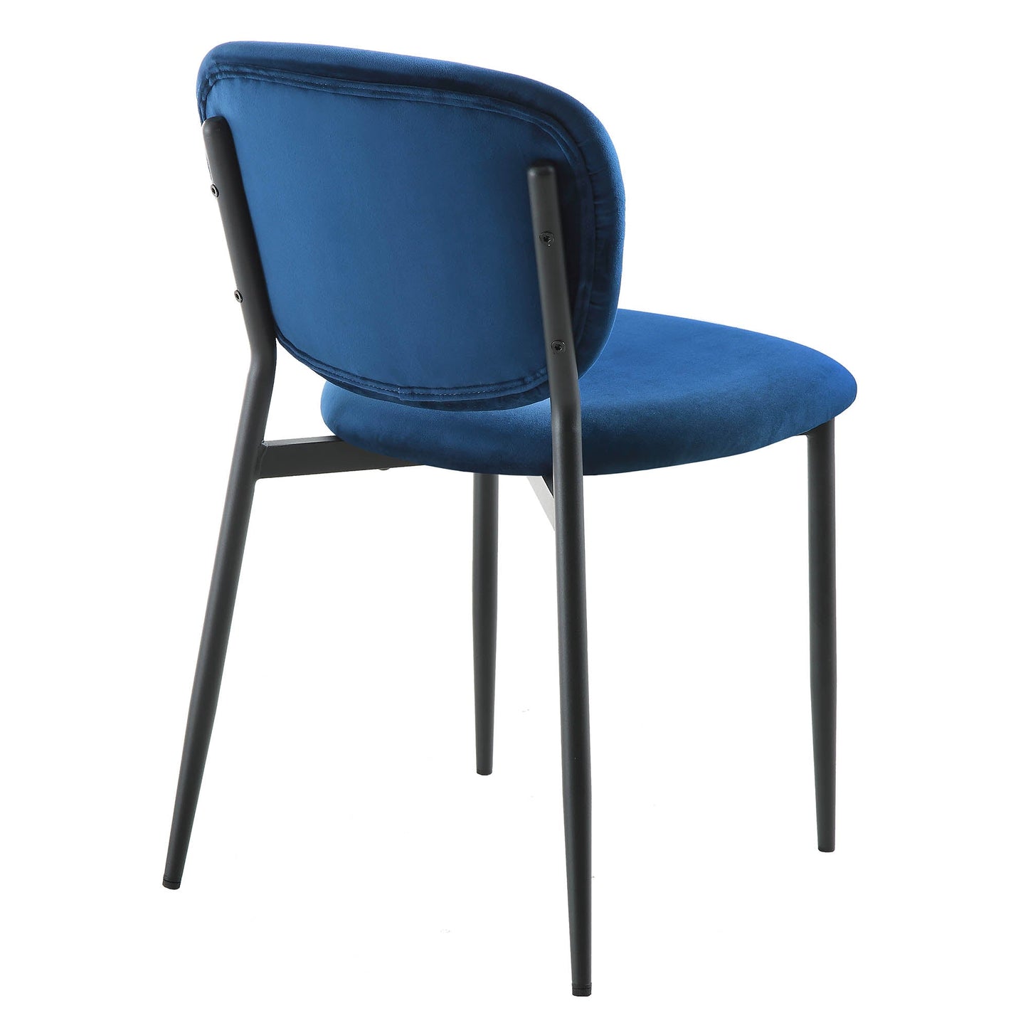 Ensemble de 2 chaises de salle à manger rembourrées en velours bleu marine Kelmarsh
