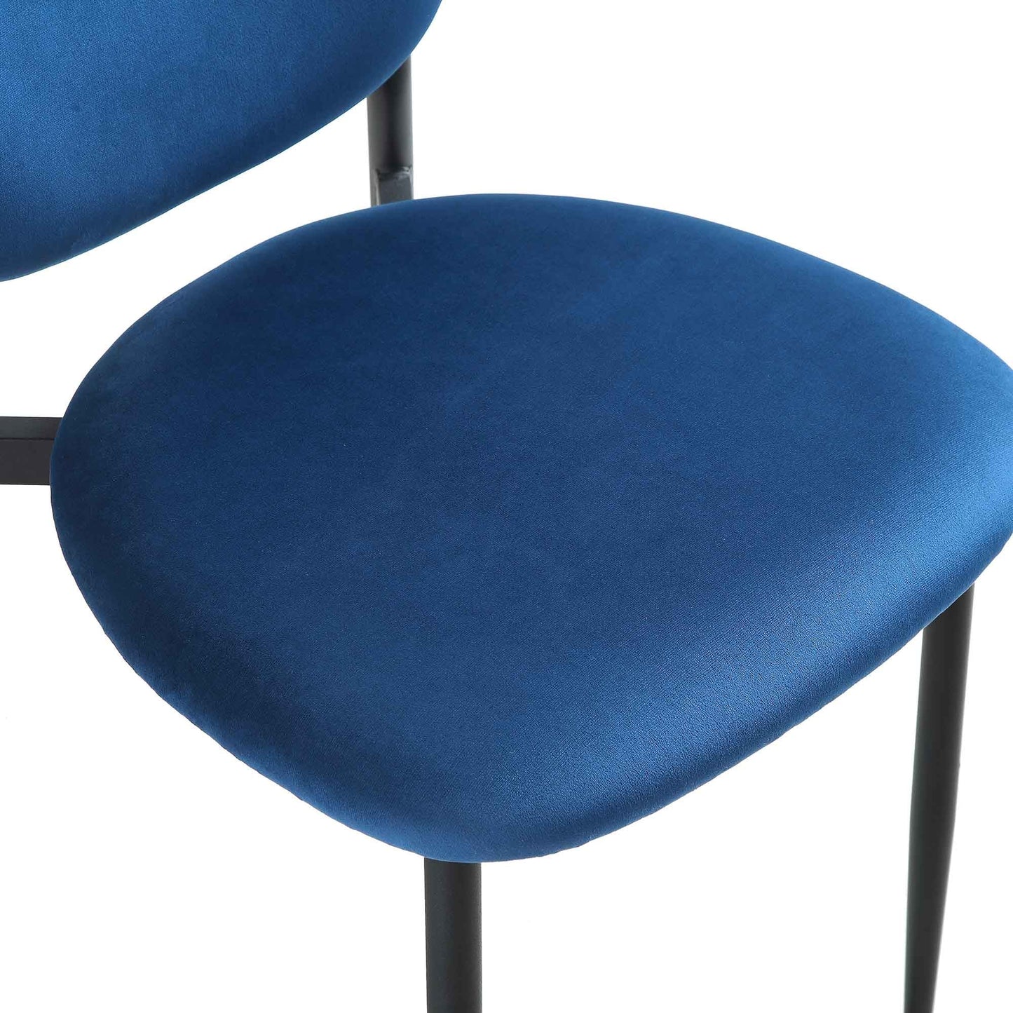 Ensemble de 2 chaises de salle à manger rembourrées en velours bleu marine Kelmarsh