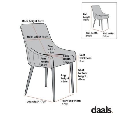 Ensemble de 2 chaises de salle à manger rembourrées en velours champagne Garnet avec poignée arrière