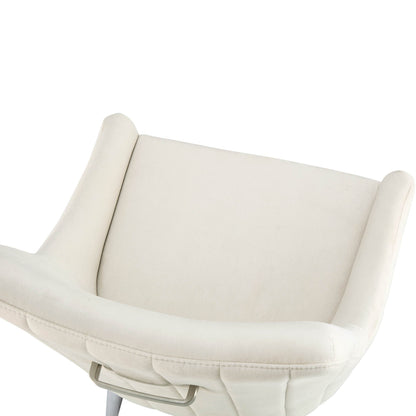 Ensemble de 2 chaises de salle à manger rembourrées en velours champagne Garnet avec poignée arrière