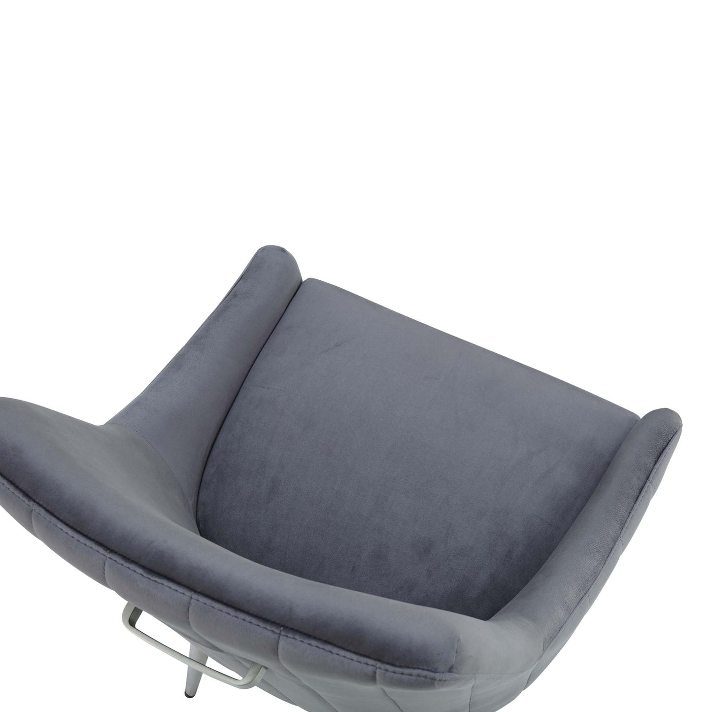 Lot de 2 chaises de salle à manger rembourrées en velours gris foncé Garnet avec poignée arrière