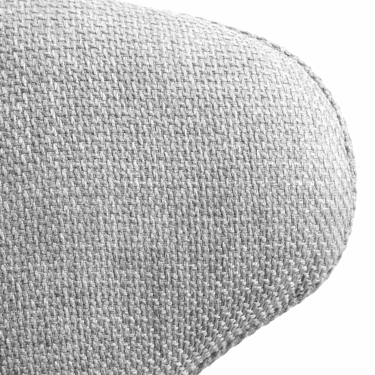 Ensemble de 2 chaises de salle à manger Carver en tissu tissé gris Langham avec dossier cannelé