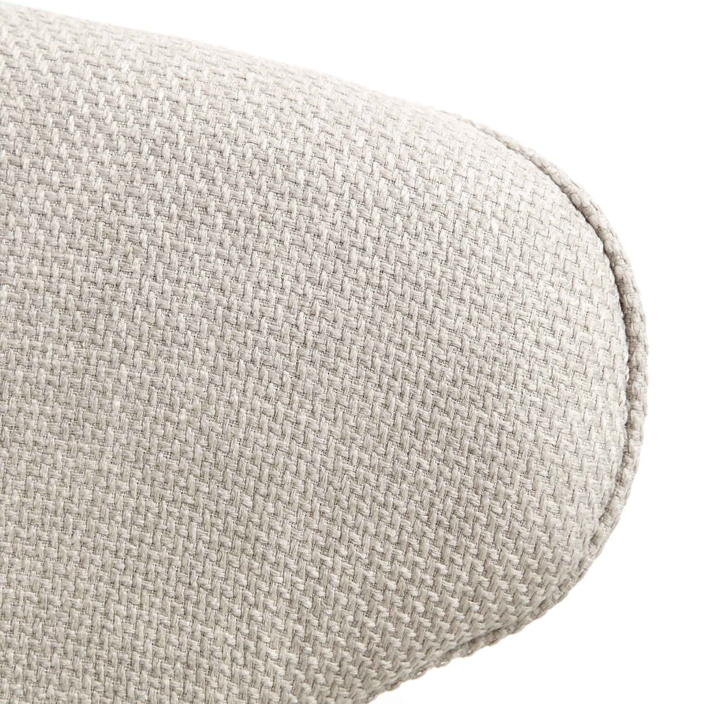 Ensemble de 2 chaises de salle à manger Carver en tissu tissé couleur avoine avec dossier cannelé