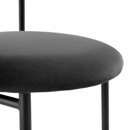 Ensemble de 2 chaises de salle à manger en velours anthracite Donna