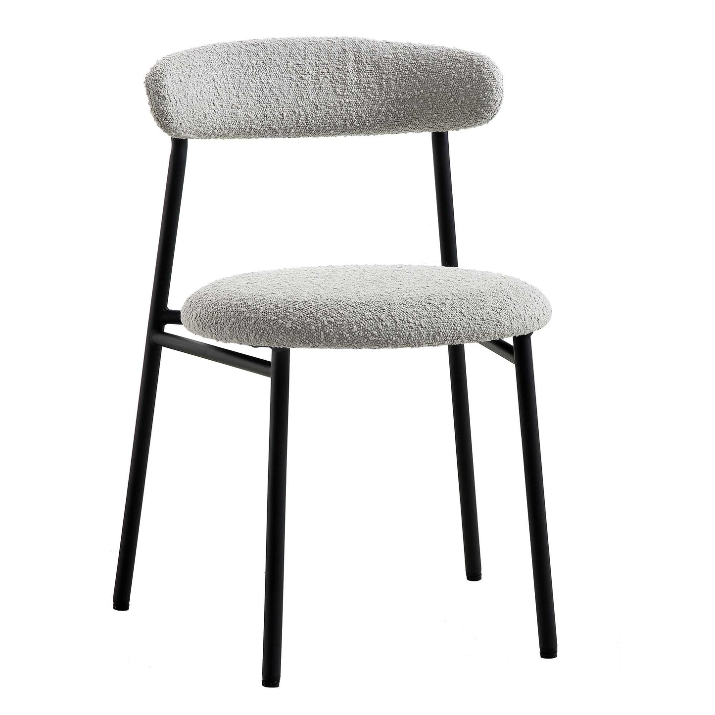 Ensemble de 2 chaises de salle à manger en boucle gris clair Donna