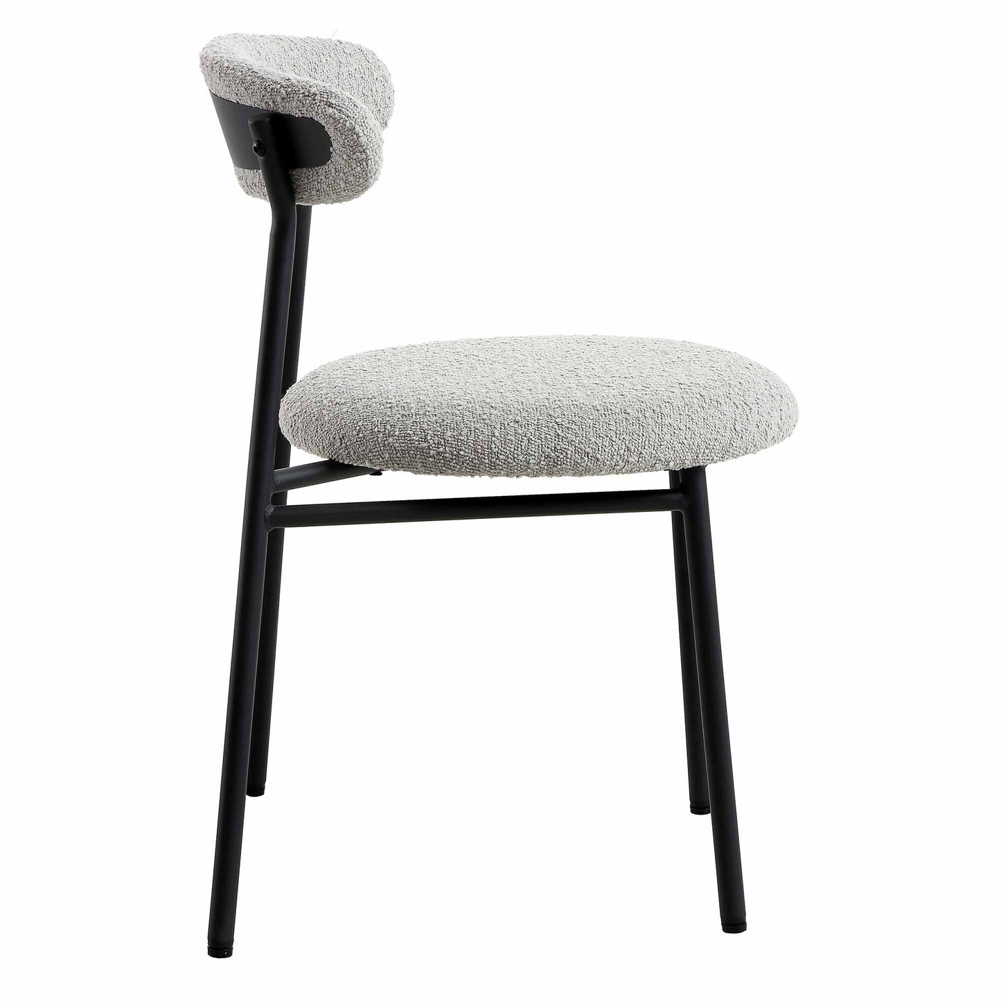 Ensemble de 2 chaises de salle à manger en boucle gris clair Donna