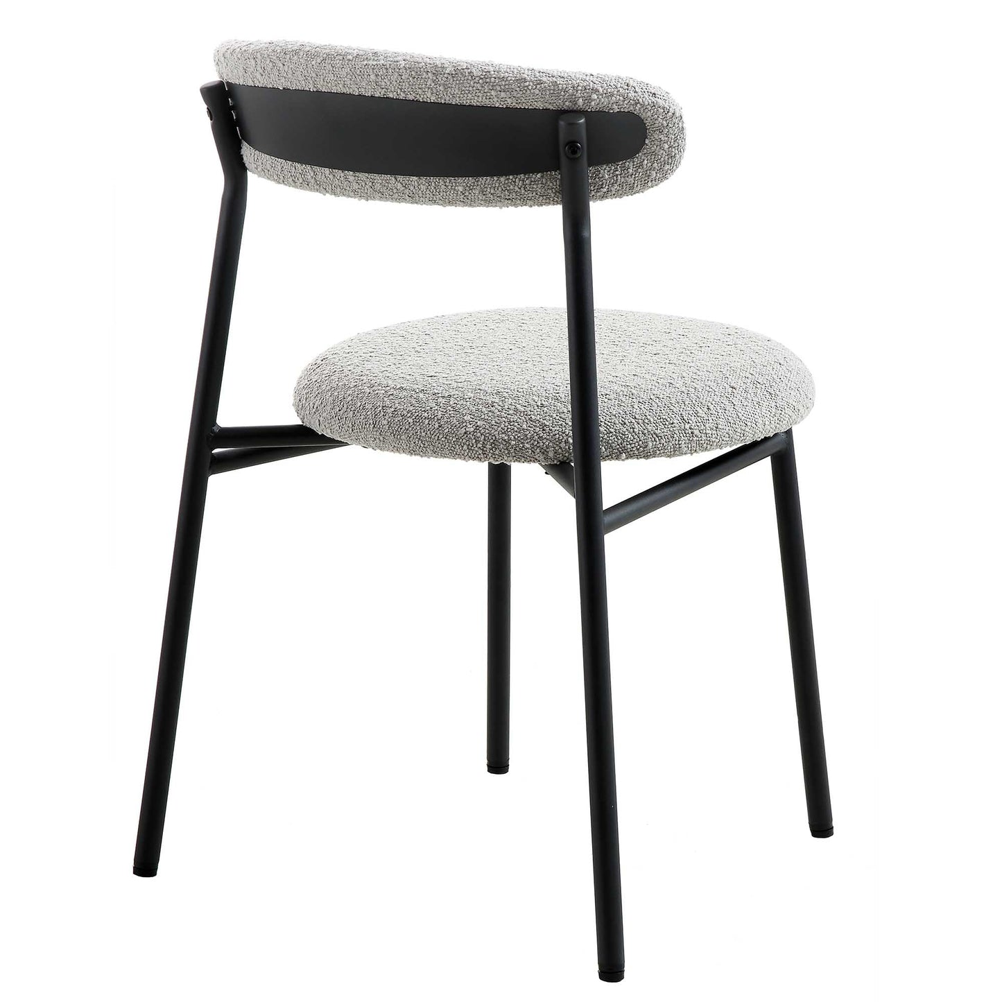 Ensemble de 2 chaises de salle à manger en boucle gris clair Donna