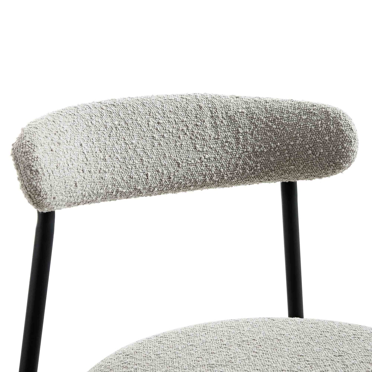 Ensemble de 2 chaises de salle à manger en boucle gris clair Donna
