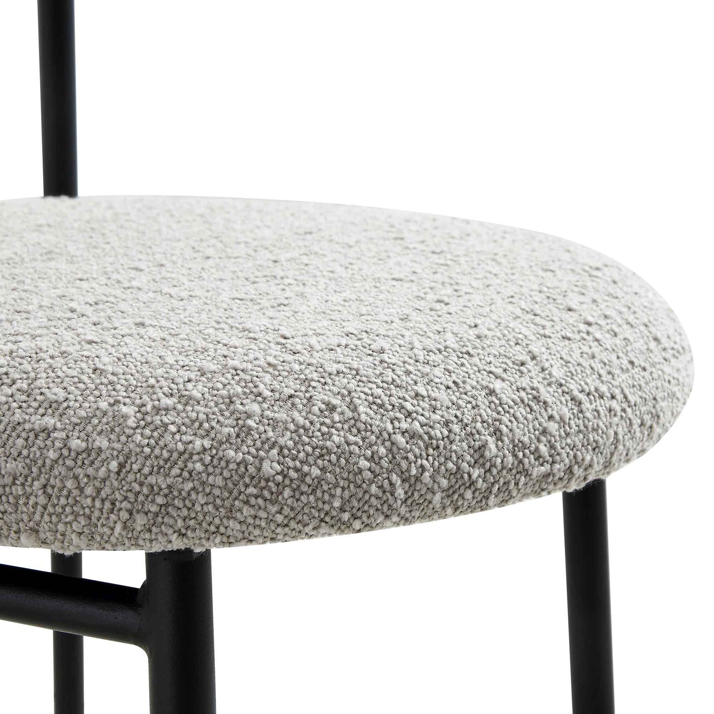 Ensemble de 2 chaises de salle à manger en boucle gris clair Donna