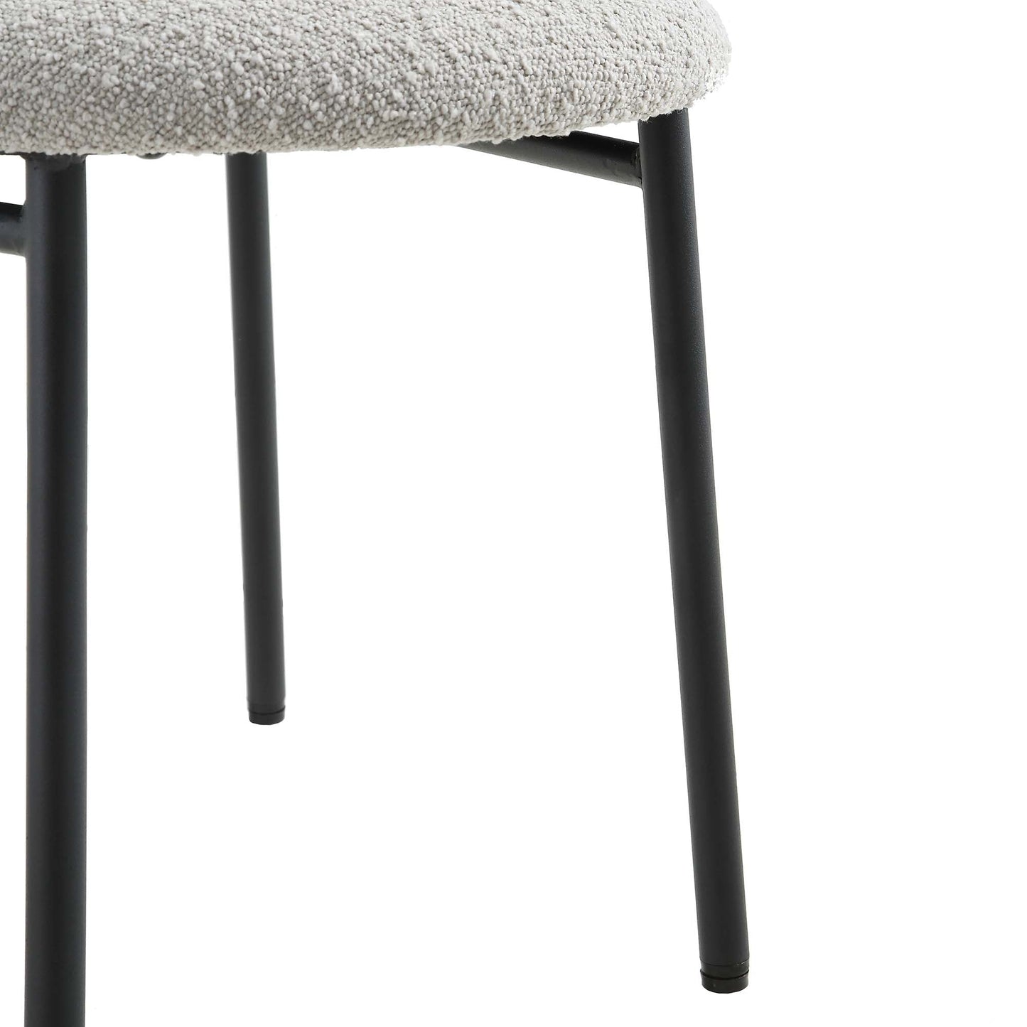 Ensemble de 2 chaises de salle à manger en boucle gris clair Donna