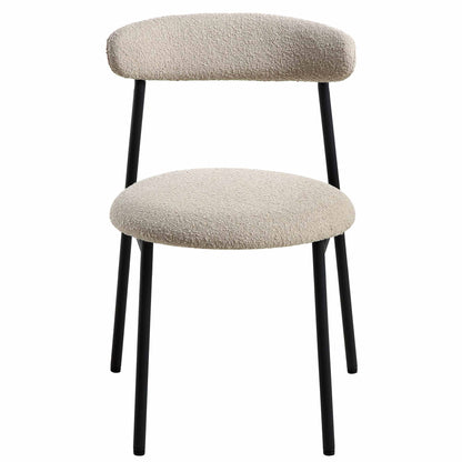 Ensemble de 2 chaises de salle à manger Donna Taupe Boucle