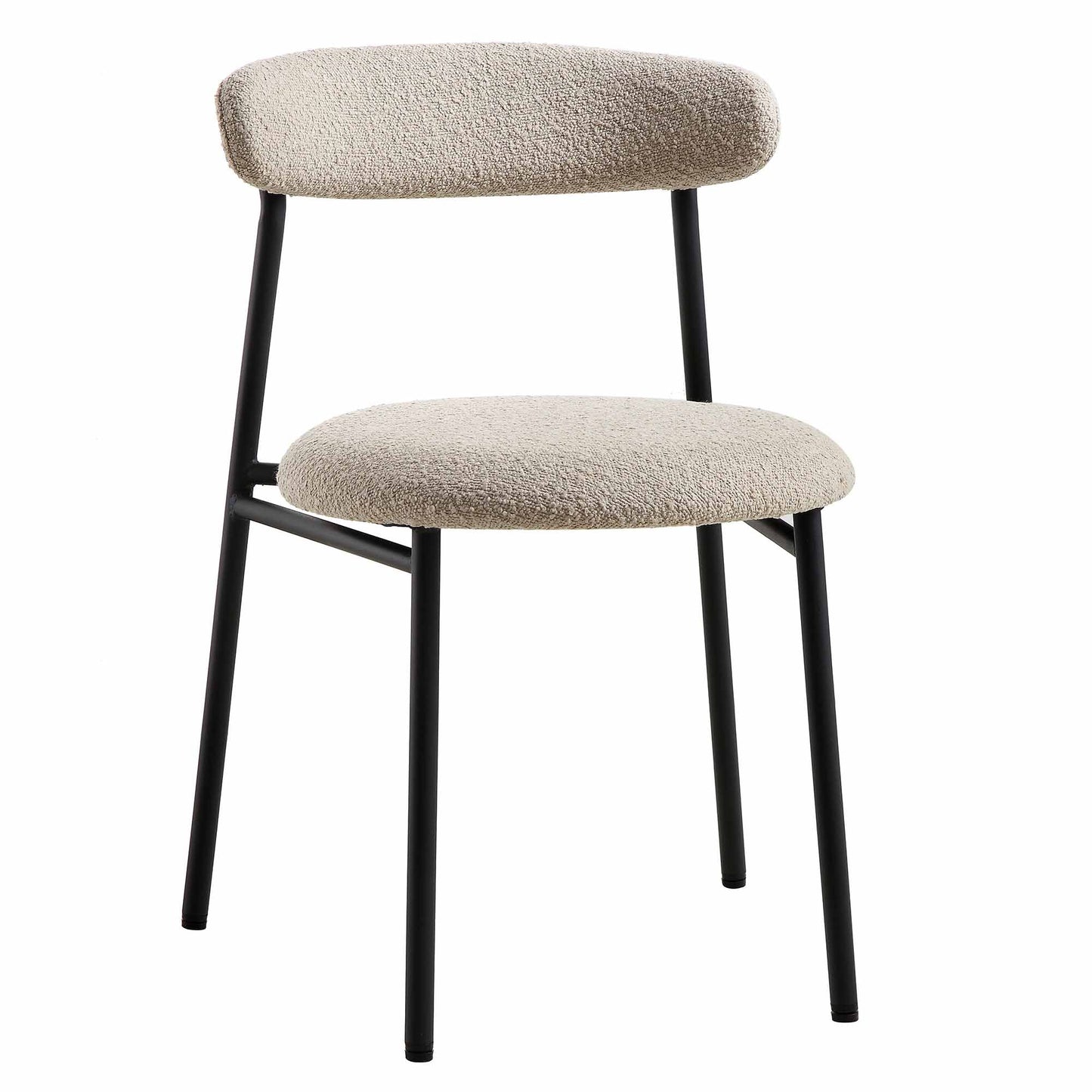 Ensemble de 2 chaises de salle à manger Donna Taupe Boucle
