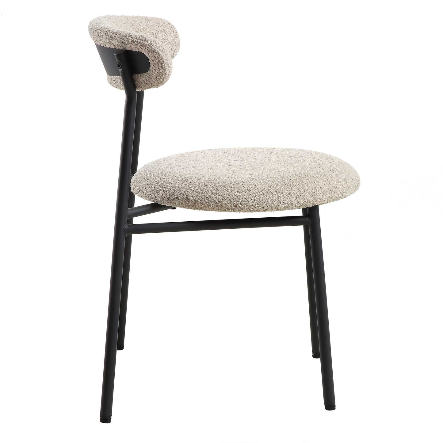 Ensemble de 2 chaises de salle à manger Donna Taupe Boucle