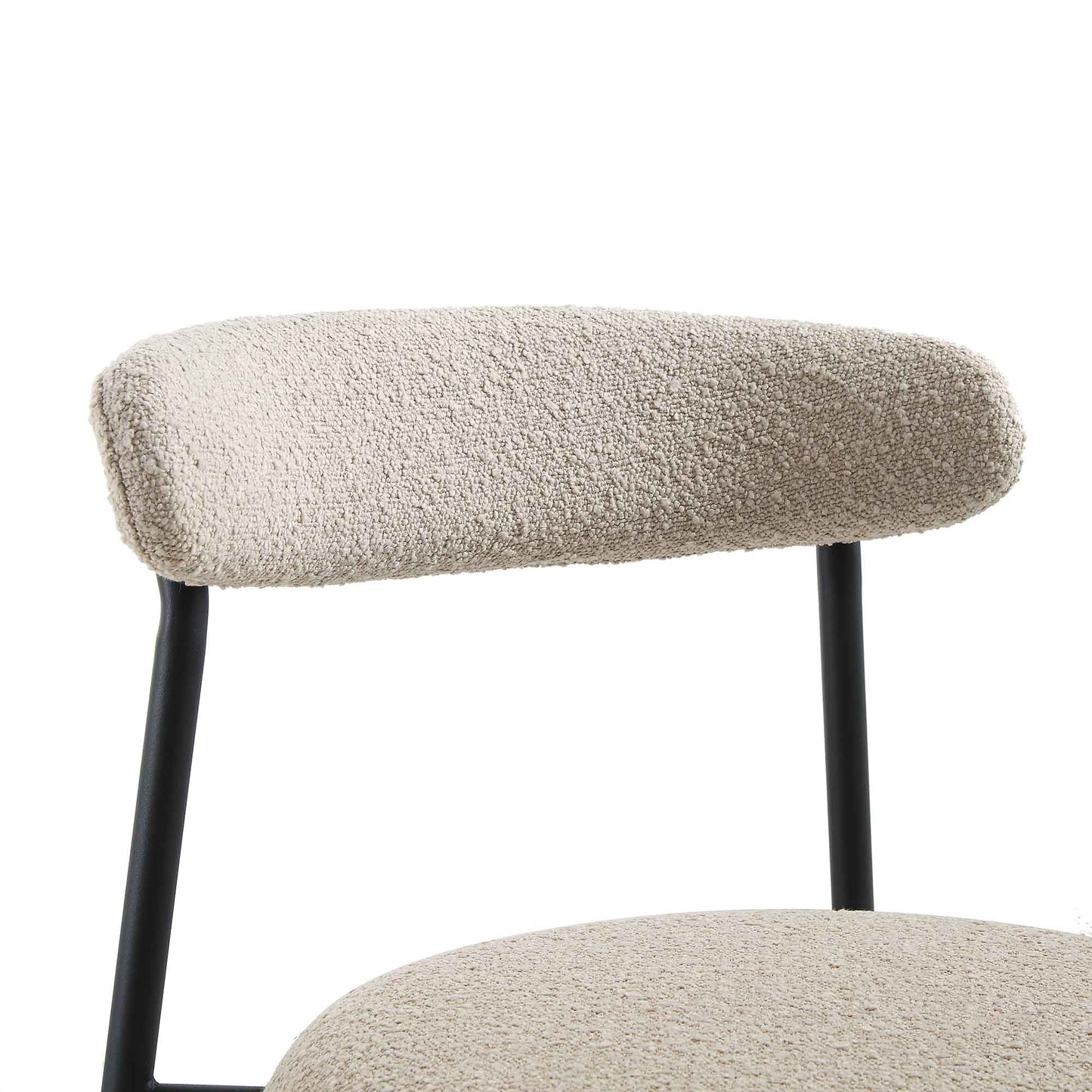 Ensemble de 2 chaises de salle à manger Donna Taupe Boucle