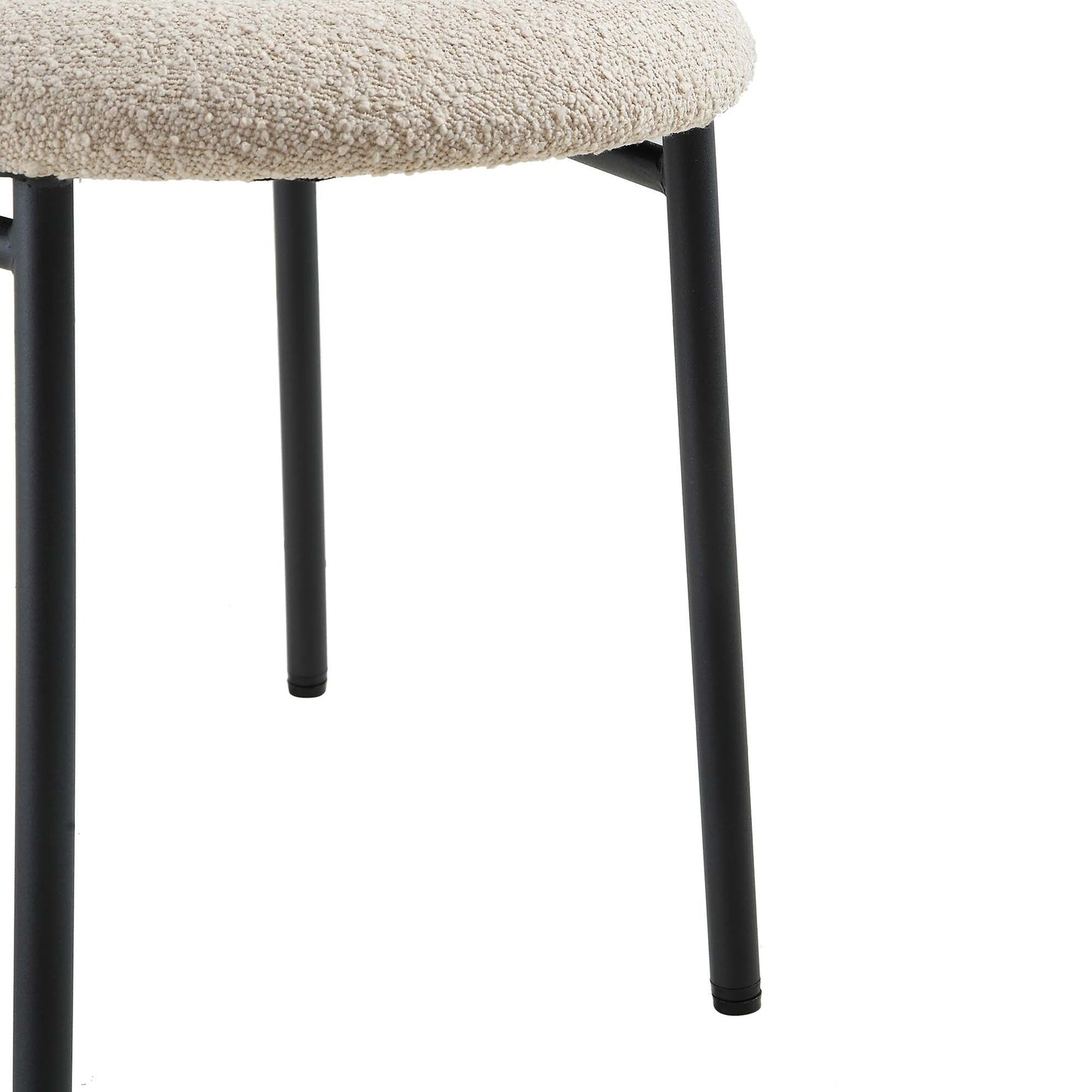 Ensemble de 2 chaises de salle à manger Donna Taupe Boucle