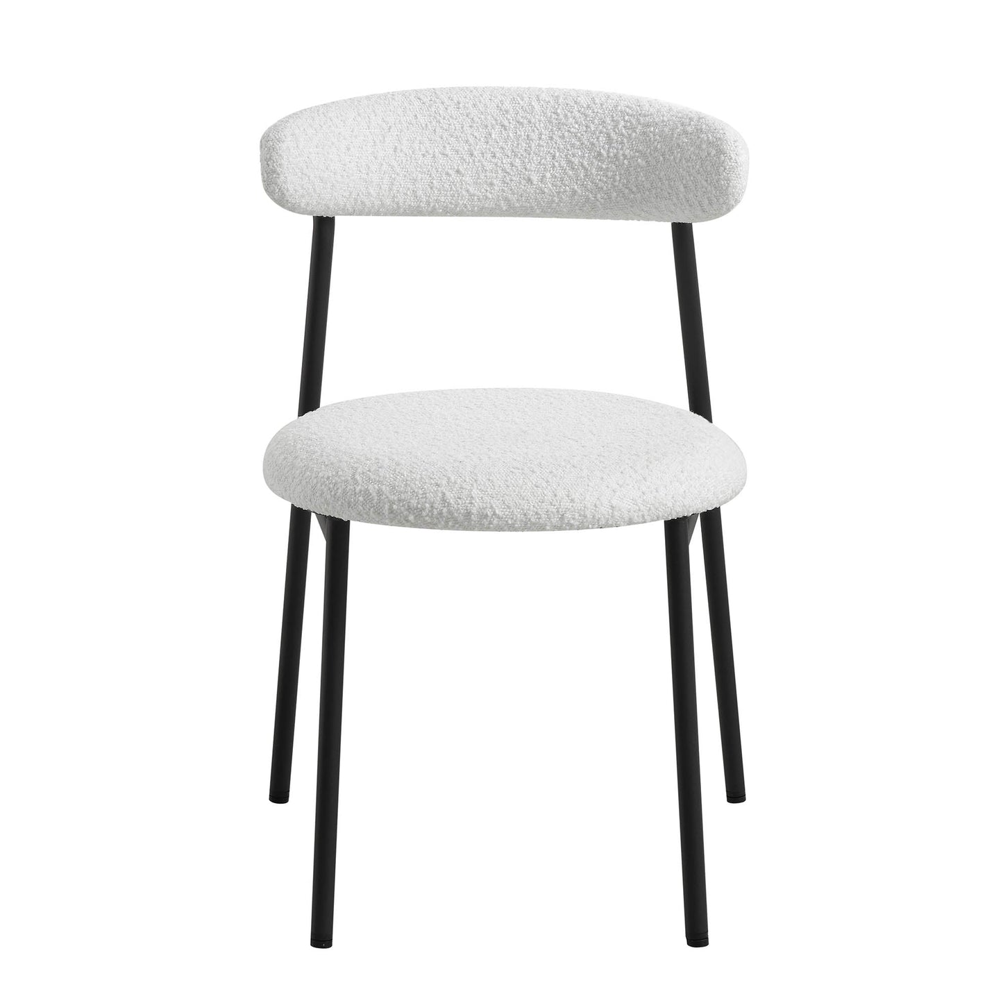 Ensemble de 2 chaises de salle à manger blanches en boucle Donna