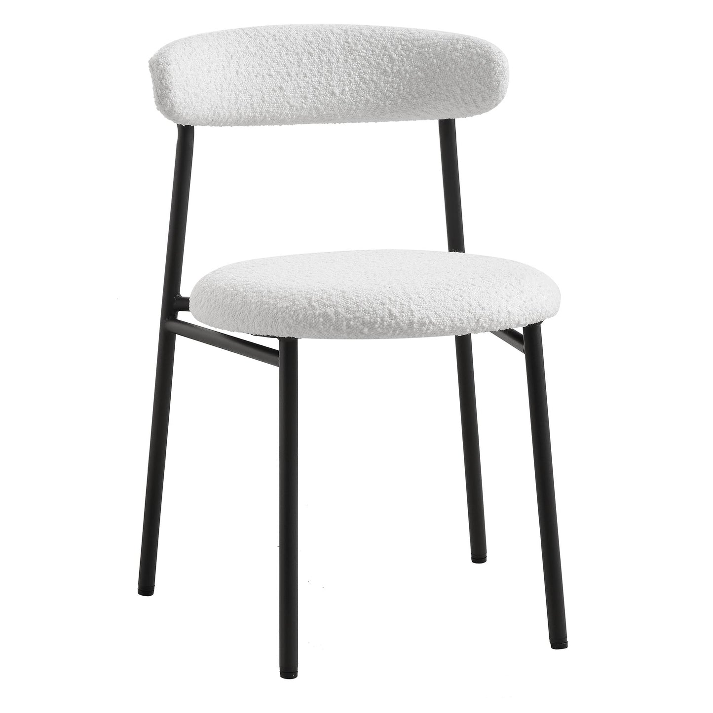 Ensemble de 2 chaises de salle à manger blanches en boucle Donna