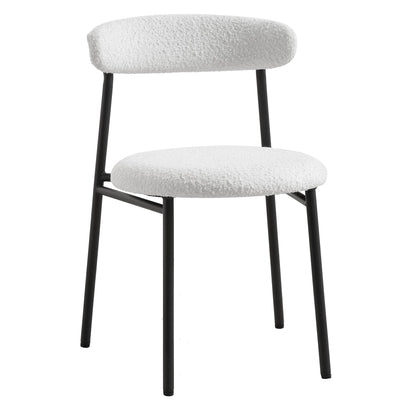 Ensemble de 2 chaises de salle à manger blanches en boucle Donna