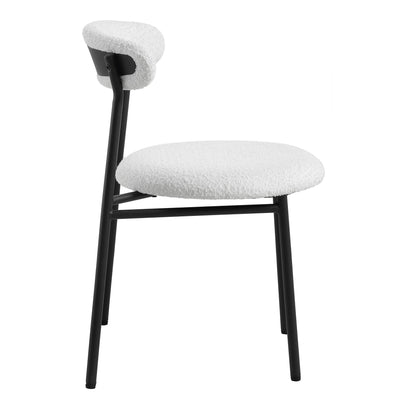 Ensemble de 2 chaises de salle à manger blanches en boucle Donna