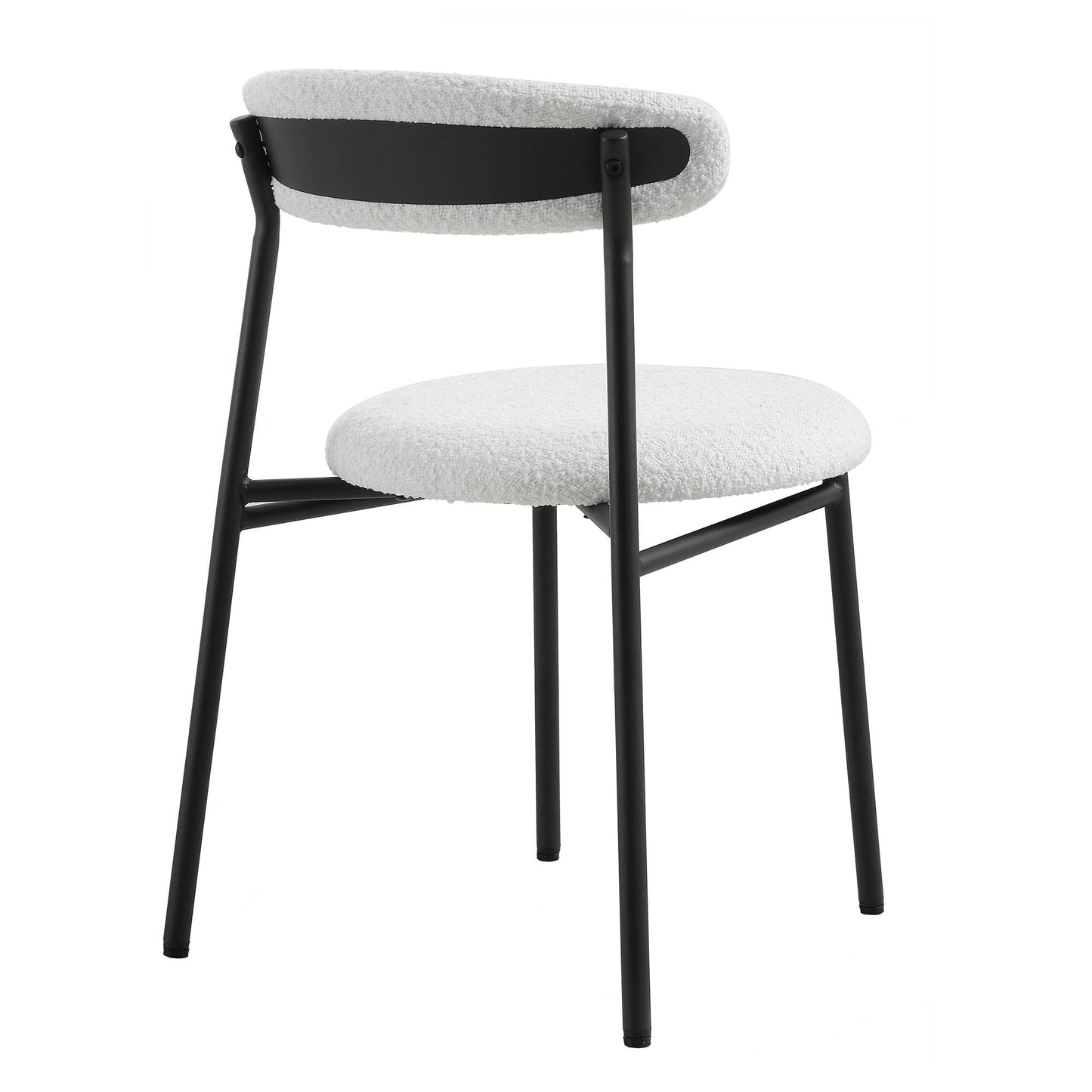 Ensemble de 2 chaises de salle à manger blanches en boucle Donna