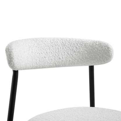 Ensemble de 2 chaises de salle à manger blanches en boucle Donna
