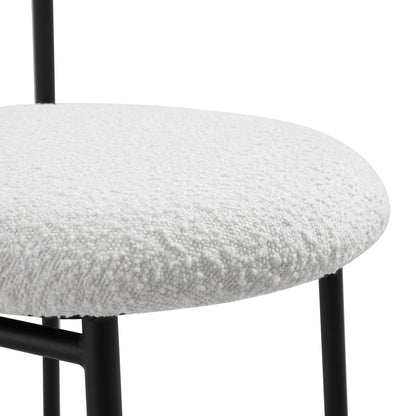 Ensemble de 2 chaises de salle à manger blanches en boucle Donna